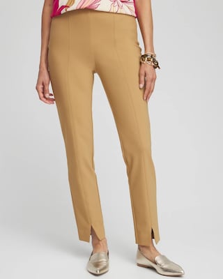 Bi-Stretch Front Seam Slit Ankle Pants | Chico's